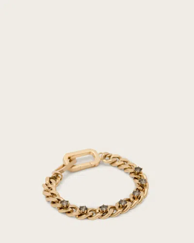 Allsaints Brass Mabel Chain Bracelet In Gold