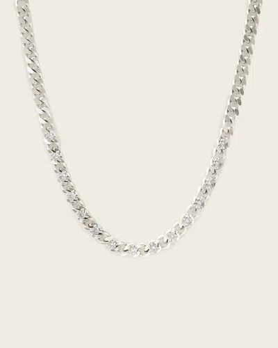 Allsaints Brass Mabel Chain Necklace In Metallic