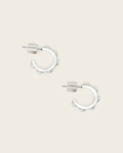 Allsaints Brass Nellie Post Back Small Earrings In Red