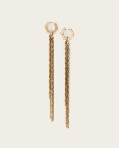 Allsaints Brass Rae Chain Earrings In Pattern