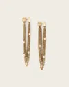 Allsaints Brass Rae Frontback Chain Earrings In Pattern