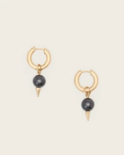 Allsaints Brass Rue Drop Earrings In Gold