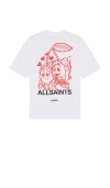Allsaints Breakup Cotton Graphic T-shirt In White