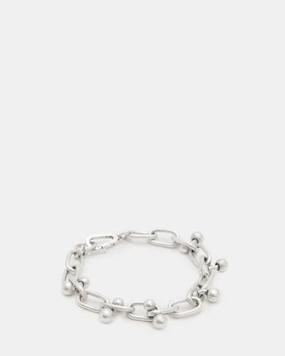 Allsaints Brendon Chain Bracelet In Warm Silver