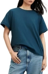 Allsaints Briar Relaxed Fit Crew Neck T-shirt In Ink Blue