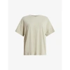Allsaints Womens Muted Green Briar Relaxed-fit Organic-cotton T-shirt In Muted Green