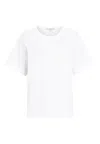 Allsaints Womens White Pippa Brand-embroidered Organic-cotton T-shirt