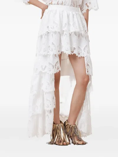 ALLSAINTS BRODERIE-ANGLAISE HIGH-LOW SKIRT