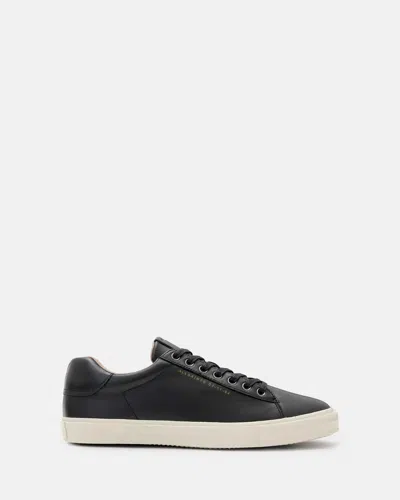 Allsaints Brody Leather Low Top Sneakers In Black