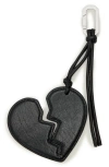 Allsaints Broken Heart Keyring In Brown