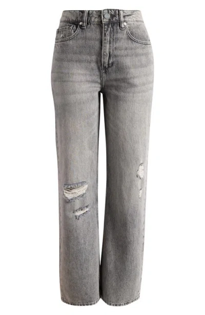 Allsaints Brooklyn Distressed Jeans In Gray