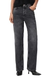 Allsaints Brooklyn High Rise Jeans In Washed Black In Gray