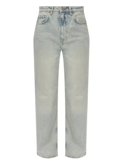 Allsaints Brooklyn Straight-leg Jeans In Gray