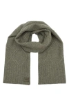 Allsaints Brushed Wool Scarf In Grey Marled