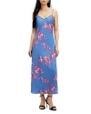 Allsaints Bryony Iona Maxi Slip Dress In Neon Pink