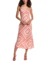 Allsaints Bryony Luisa Midi Dress In Orange