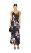 Allsaints Bryony Midi Slip Dress In Black