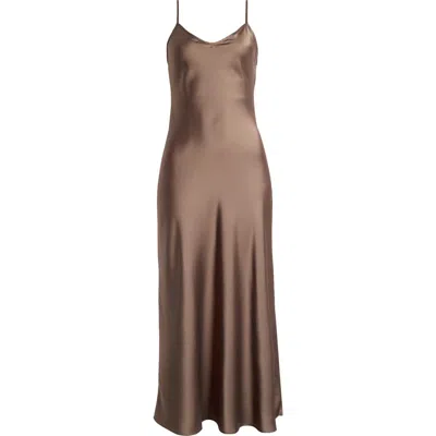 Allsaints Bryony Slipdress In Tarmac Green