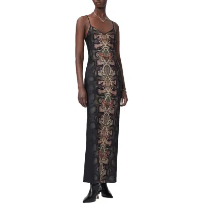 ALLSAINTS ALLSAINTS BRYONY SNAKESKIN PRINT SLIPDRESS