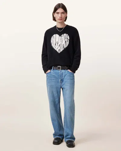 Allsaints Bubble Saints Oversized Jumper In Black