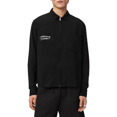 Allsaints Buck Embroidered Jacket In Black