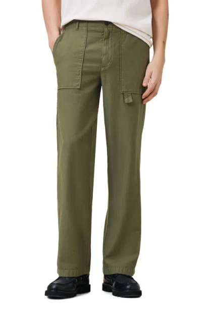 Allsaints Burke Straight Leg Trousers In Eden Green