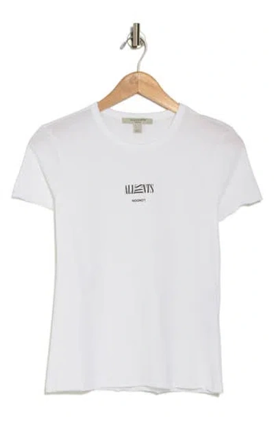 Allsaints Burman Bela Logo Graphic T-shirt In Optic White