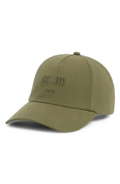Allsaints Burman Logo Baseball Cap In Green
