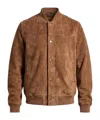Allsaints Buttoned Leather Jacket In Brown
