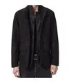 Allsaints Button-up Jacket In Black