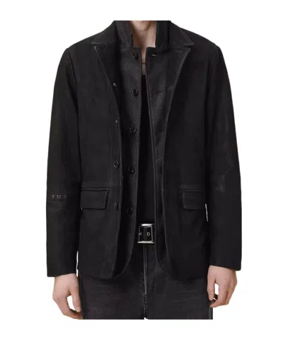 Allsaints Button-up Jacket In Black