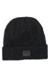 Allsaints Cable Knit Beanie In Black