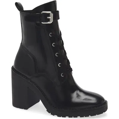 Allsaints Cacey Lace-up Bootie In Black
