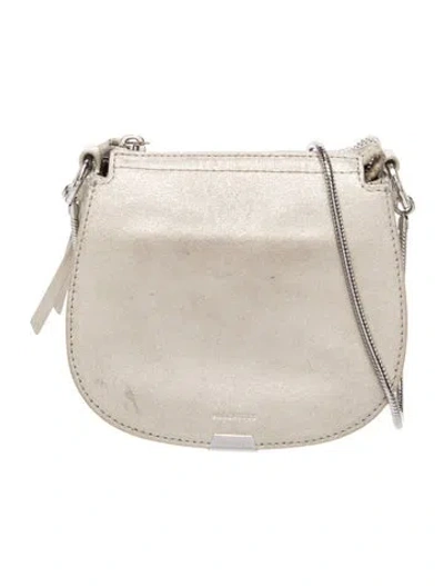 Pre-owned Allsaints Calf Leather Crossbody Bag In Neutral