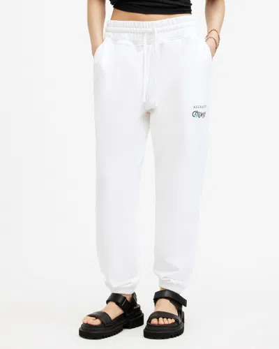 Allsaints Caliwater Charity Relaxed Fit Sweatpants In Optic White