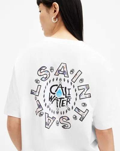 Allsaints Caliwater Charity Relaxed Fit T-shirt In White