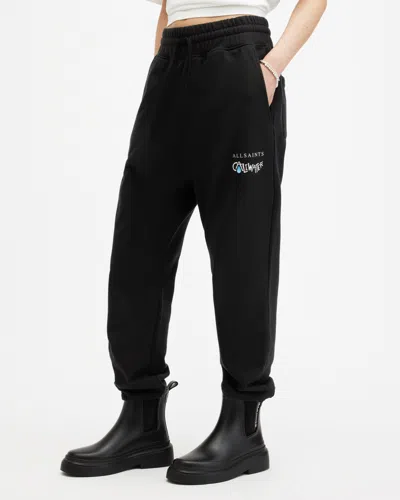 Allsaints Caliwater Relaxed Fit Sweatpants In Jet Black