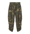 Allsaints Womens Camo Green Kaye Camouflage-print Tapered-leg High-rise Lyocell Trousers In Green