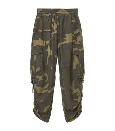 ALLSAINTS CAMOUFLAGE PRINT KAYE CARGO TROUSERS