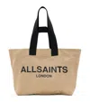 Allsaints Ali Canvas East West Tote In Brown