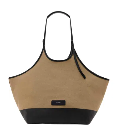 Allsaints Canvas And Leather  Siloh Tote Bag In Brown