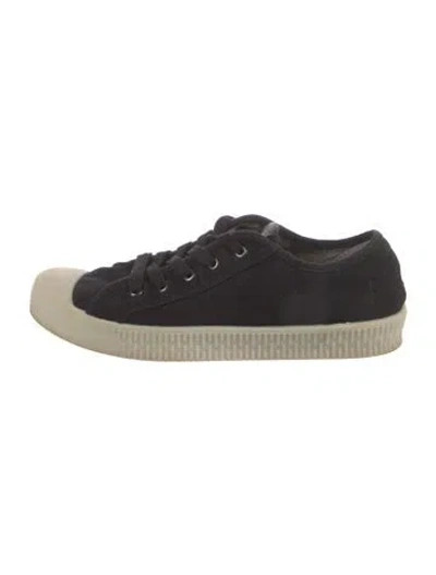 Pre-owned Allsaints Canvas Sneakers In Black