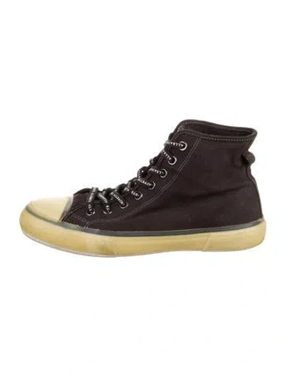 Pre-owned Allsaints Canvas Sneakers In Black