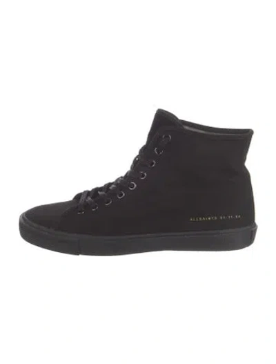 Pre-owned Allsaints Canvas Sneakers In Black