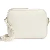 Allsaints Captain Leather Square Crossbody Bag In Pampas White
