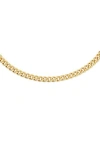 Allsaints Carabiner Curb Chain Collar Necklace In Gold