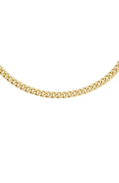 Allsaints Carabiner Curb Chain Collar Necklace In Gold