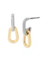 Allsaints Carabiner Link Drop Earrings In Gold/silver