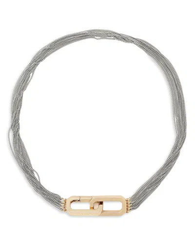 Allsaints Carabiner Multi Chain Collar Necklace, 15