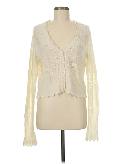 Pre-owned Allsaints Cardigan Sweater In White